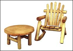 OUTDOOR ROCKER AND TABLE
